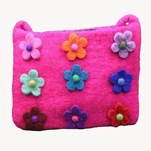 9 Flower Felt Bag