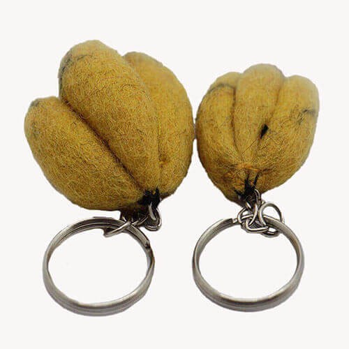 Banana Felt Key Ring