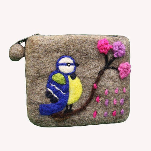 Bird Felt Purse