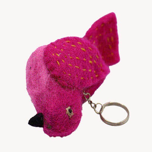 Bird Key Felt Ring