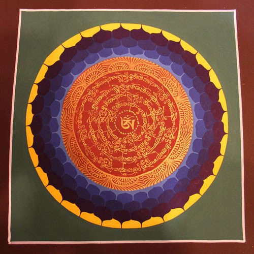 Black CChakra Mantra Painting