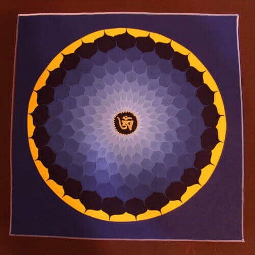 Black Chakra Mandala Thangka