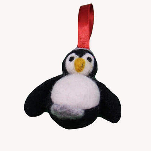 Black Penguin Felt Doll