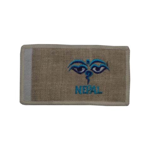 Embroidery Hemp Wallet 01