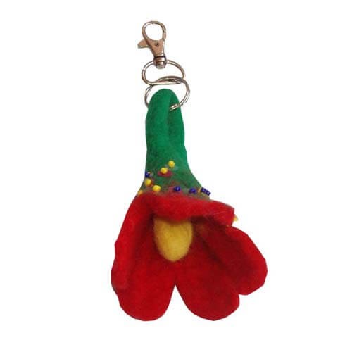 Felt Flowery Key Ring