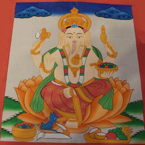 Ganesh Thangka Painting