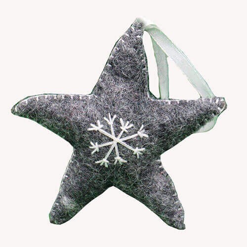 Grey Felt Star