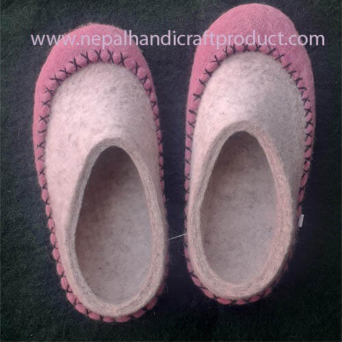 Hand Sewing Felt Slipper