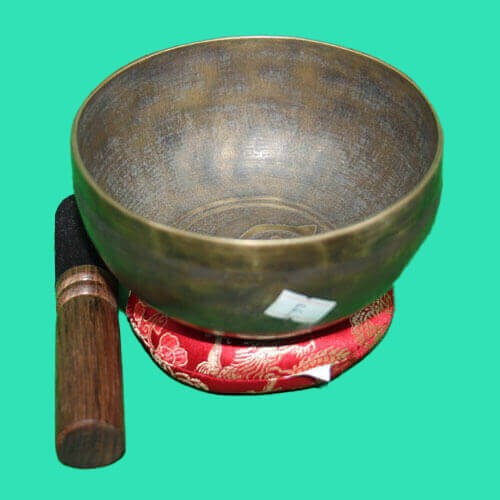 Om Carved Singing Bowl