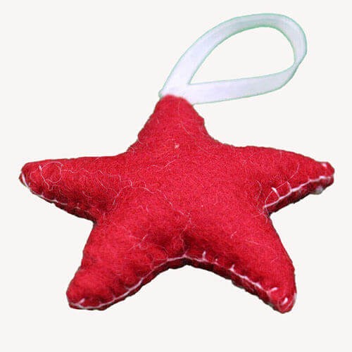 Red Felt Star