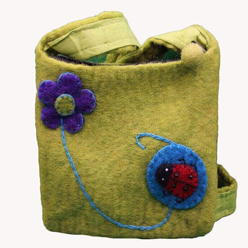 Single Flower Felt Bag