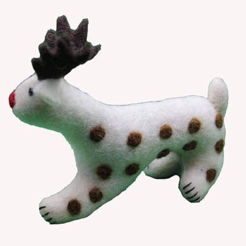 Spotted Deer Felt Doll