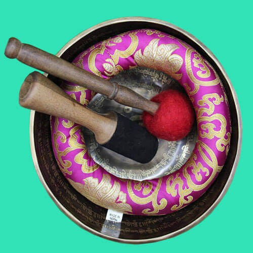 Tibetan Full Mantra Carving Singing Bowl