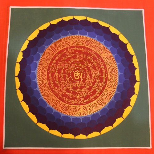 Tibetan Mantra Thangka Painting