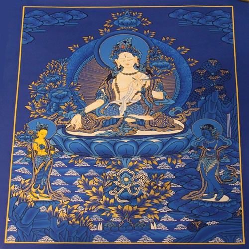 White Tara Painting Thangka