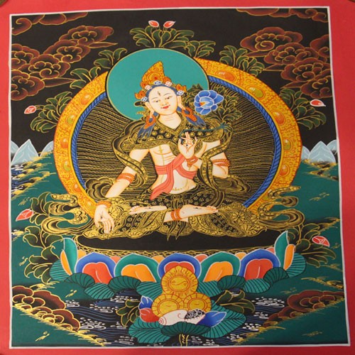 White Tara Thangka Painting