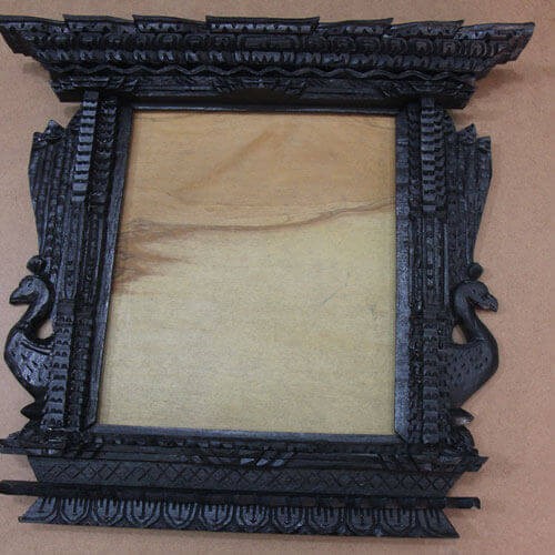 Wooden Photo Frame With Peacock