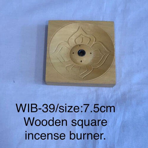 Wooden Square Incense Burner