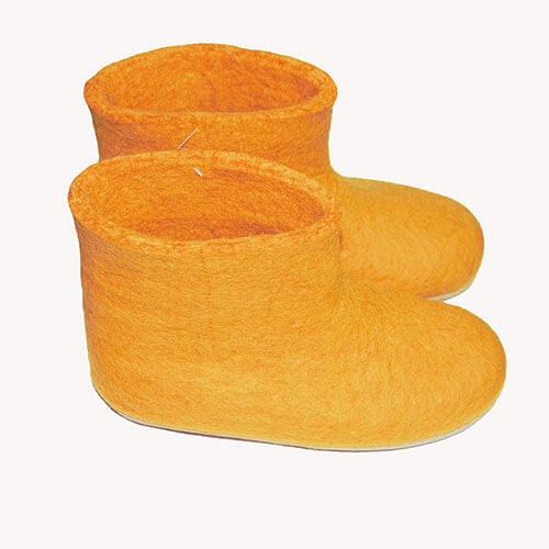 Yellow Half Felt Shoes